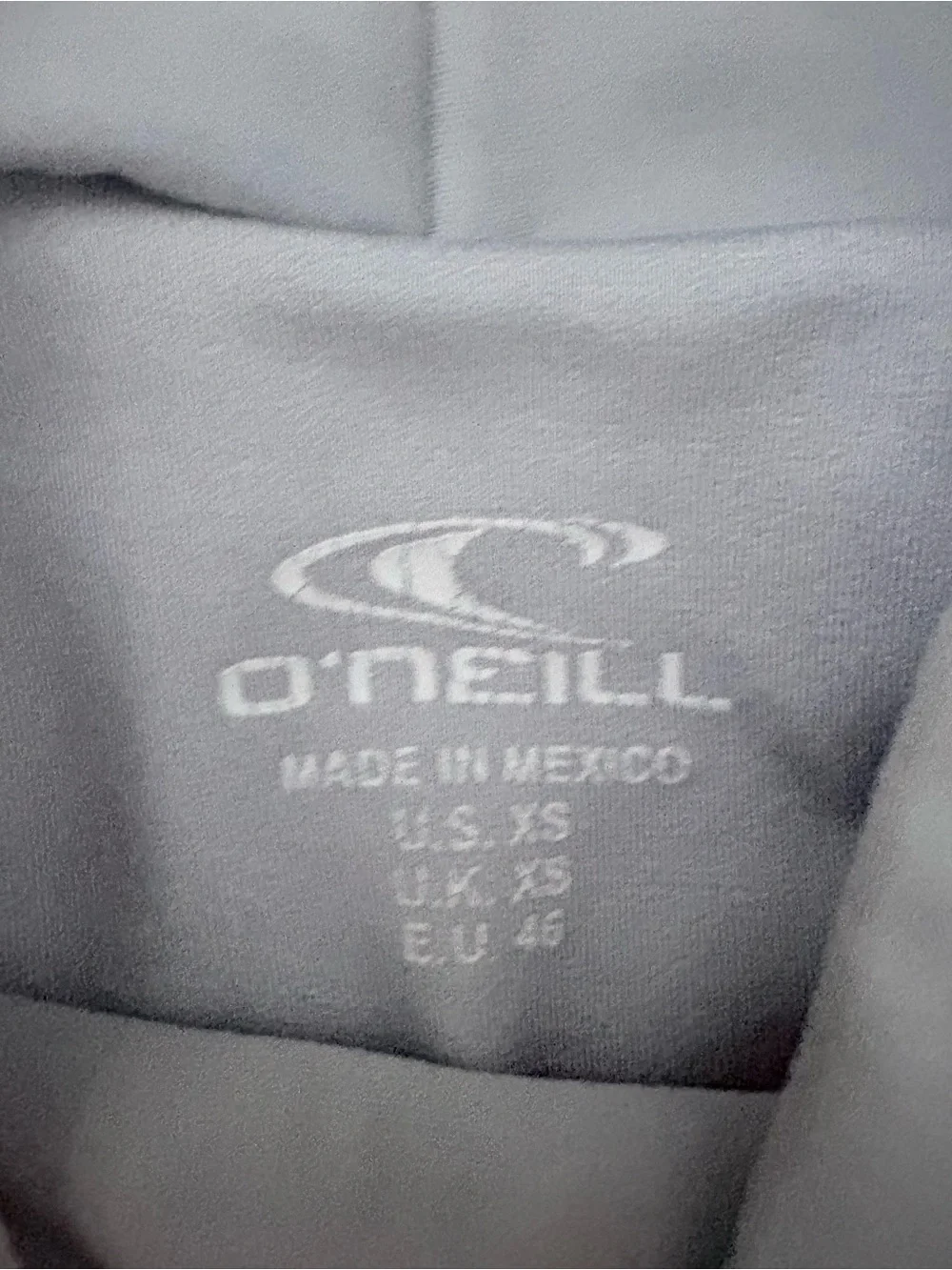 O'Neill XS Light Gray Long Sleeve Rash Guard